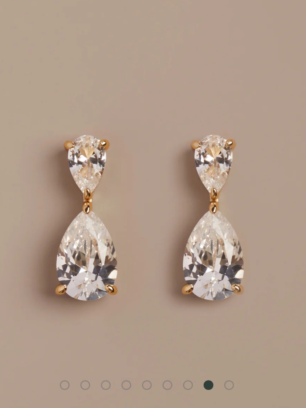 NWT Aurate White Sapphire Pear Drop Earrings